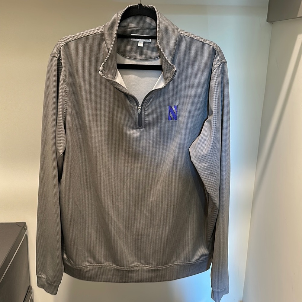 Northwestern University branded Peter Millar long sleeve pullover size large